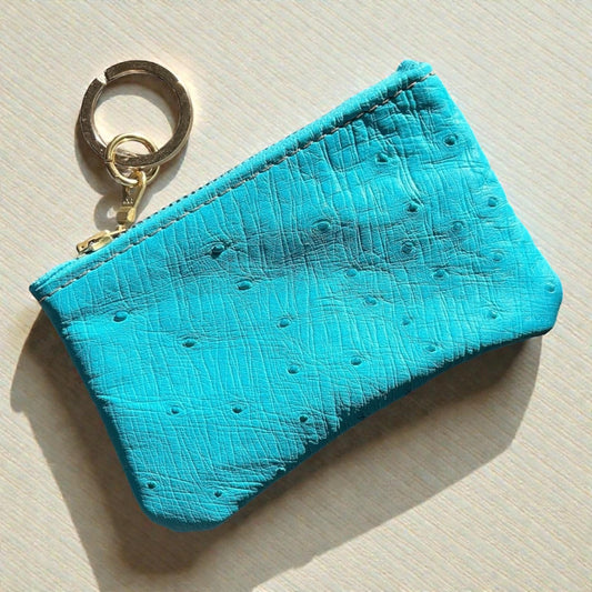 Metro Key Wallet / tiffany blue ostrich