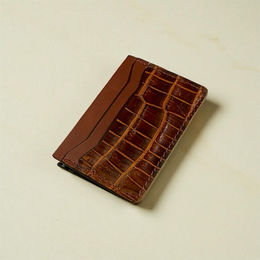 Heritage Cardholder/ Cognac Alligator